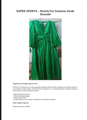 Vand rochita verde smarald marimea 40