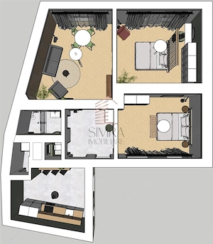 Apartament ultracentral cu 3 camere pe Strada Primariei - imagine 8