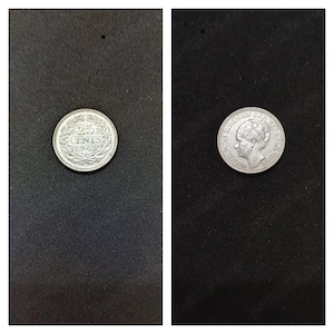 Moneda argint 25 Cents, OLANDA, 1941