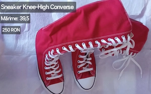 Sneaker Knee-High Converse Marime 39.5