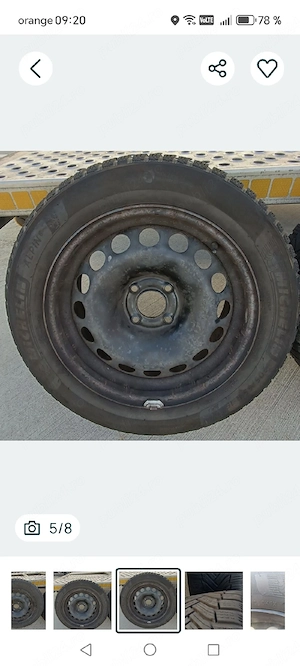 Vând set 4 cauciucuri Michelin Alpin 6  205/55/16 M+S - imagine 2