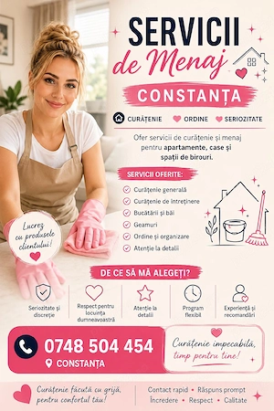 Servicii de menaj 