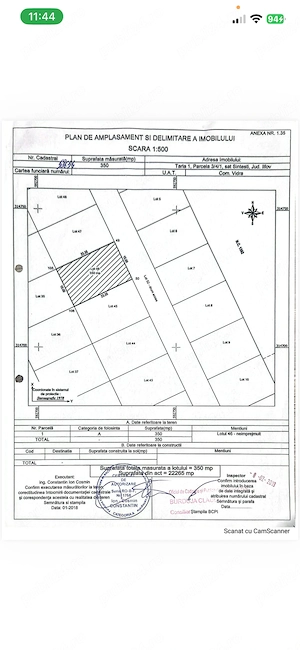 Particular str Miorita Comuna Berceni 350 mp deschidere 15 