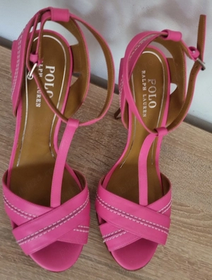 Sandale roz fucsia Polo Ralph Lauren noi 39.5, piele