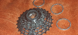 9 pinioane pe caseta  SHIMANO hyperglide CS 6500 ( SHIMANO ULTEGRA   12-13-14-15  17 19  21 -24 - 27