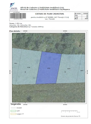 Teren intravilan 1004 mp, Valea Gârbăului   PUZ aprobat, acte la zi, ideal duplex casă - imagine 4