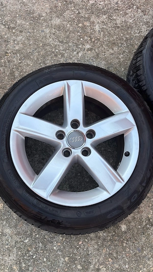 Jante Audi originale 5x112 + anvelope 205/55 R16 DOT 2024 M+S - imagine 4