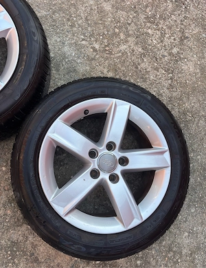 Jante Audi originale 5x112 + anvelope 205/55 R16 DOT 2024 M+S - imagine 3