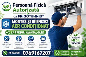 Persoană Fizică Autorizată. Montaj & Igienizare Aer Condiționat Rapid și Profesional