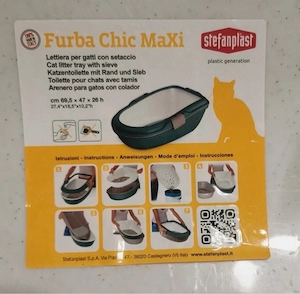 Litiera dubla pentru pisici fara clipsuri de prindere 69,5 cmx 47 cm x 26 cm (inaltime) - imagine 4