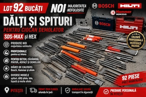 Dalta, spit, burghiu pentru spart beton și zid. Demolari