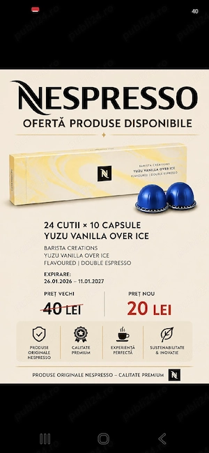 Cafea VERTUO  ,Capsule ,  Cafea NEXpresso