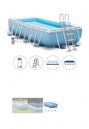 Piscina Intex Prism Frame, cadru metalic, toate accesoriile