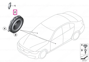 Difuzor de frecvență medie pentru sistem hifi - BMW Midrange speaker for hifi system - BMW