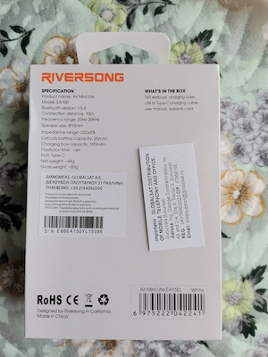 Vand casti wireless Riversong, true wireless stereo earbuds, air mini lite