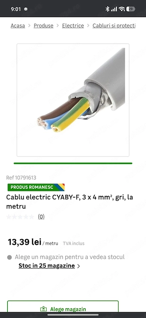 cablu curent 40m