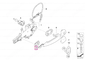 Contramaner usa stânga fata bmw 3 (f30) 2011-2017 Suport, mâner exterior ușă, stânga față - BMW - imagine 3