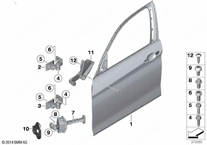 balamale usa stânga față BMW F30 F31 668  - imagine 4