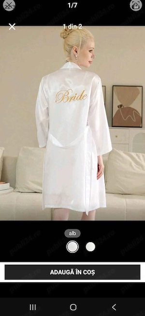 Rochie diadema halat mireasa 