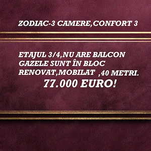 zodiac-3 camere confort 3,etajul 3 