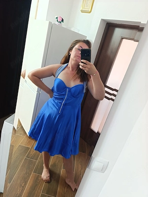 rochie din matase naturala si saten