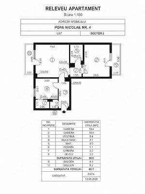 Apartament 2 camere, 65mp, etaj 1 - Baicului-Doamna Ghica   Bloc beton 1986 - imagine 8
