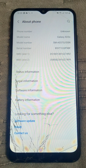 Samsung Galaxy A03s incarcare si ecran defecte