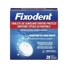 Tablete de curatare pentru proteze dentare, 28 bucati, Fixodent