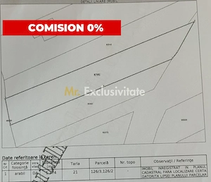 Teren de vanzare in Comuna Bradu – 1.374 mp | Deschidere 13,97 ml | 0% - imagine 3