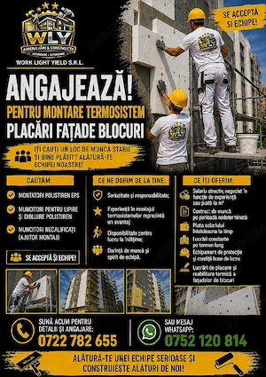 Work Light Yield S.R.L Angajează !