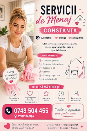 Servicii de menaj 