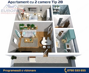 Apartament 2 camere zona C5 in BLOC NOU - imagine 8