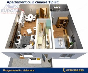 Apartament 2 camere zona C5 in BLOC NOU - imagine 9