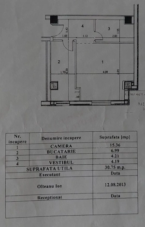 Garsonieră 30,7 mp, centrală proprie, bloc 2013, metrou M3 - imagine 5