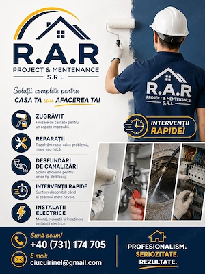 Servicii de reparații acoperiș , sisteme de canalizare , instalații electrice 