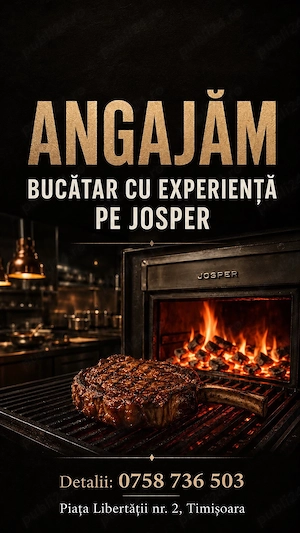 angajam bucatar cu experinta pentru postul de josper 