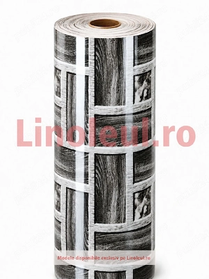 Linoleu Cauciucat Gri Lucios de 2m lat x 20 m lungime,  2mm grosime 