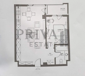 Apartament modern cu 2 camere | 52 mp + balcon | Etaj 7/9 - imagine 17