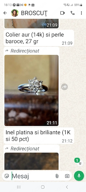 Inel logodnă platină cu diamante