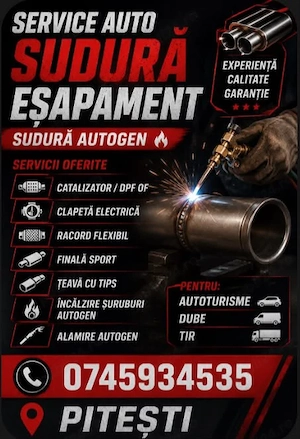 Sudura racord flexibil dpf catalizator evacuare finala etc 
