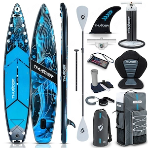 Placa Gonflabila Stand Up Paddle SUP 365cm + Scaun Caiac, Nouă, Sigilată, Set Premium Ultra Complet