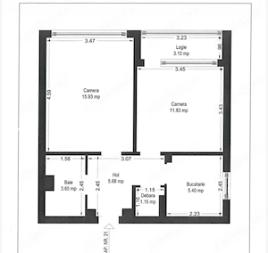 2 camere decomandat - Zona Olimpia - imagine 5