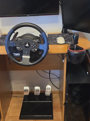 Volan Gaming Urgent Ps5 Ps4 PC Thrustmaster T150 + Schimbator Th8s + Pedale T3pa