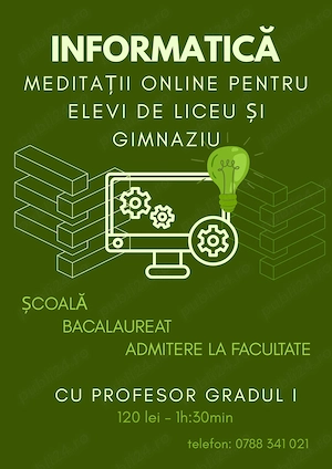 Meditații online la informatică pentru elevi de liceu și gimnaziu