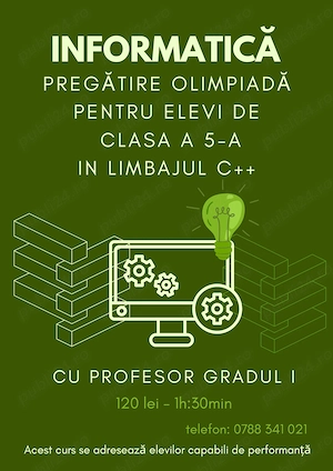 Pregătire pentru olimpiada de informatică la clasa a 5-a