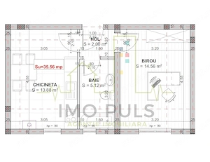 Apartament cu o camera. Bucatarie foarte mare. - imagine 4