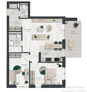 COM 0% Apartament superb cu 3 camere | Denya Forest - imagine 10