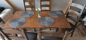 Set masa lemn masiv+6 scaune