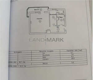 APARTAMENT CU 1 CAMERA ET 2 INT TIMOTEI POPOVICI - imagine 3