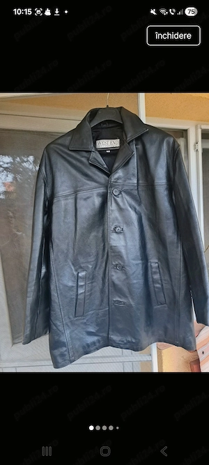 Superb geacă bărbați din piele naturală,  Vera Pelle ( XL)
